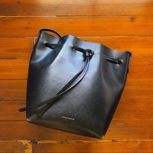 Mansur Gavriel Black mini bucket bag w ballerina